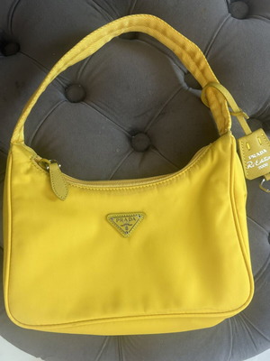 Prada Re Edition bag, yellow, rare colour, authentic