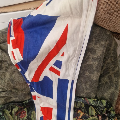 Adidas Union Jack vintage leggings XS like new, white