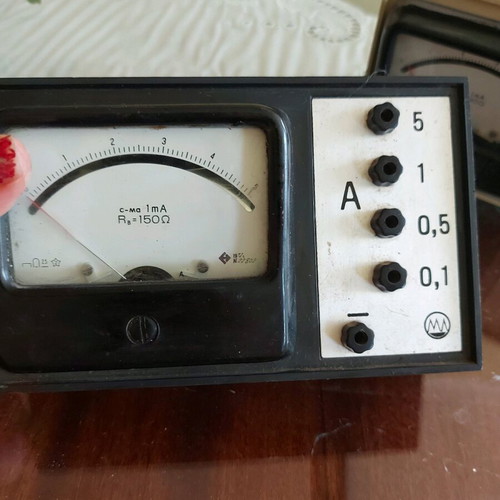 Ammeters from the socialist era used, pack of two
