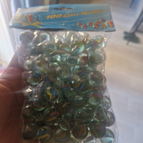 Glass marbles new, pack of 100