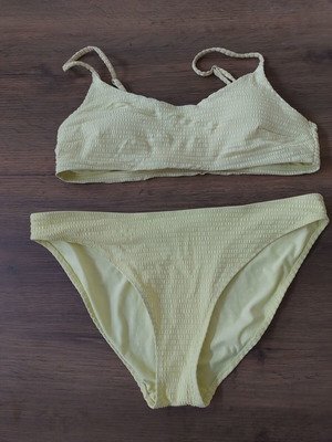 H&M bikini set like new, yellow, top medium bottom large