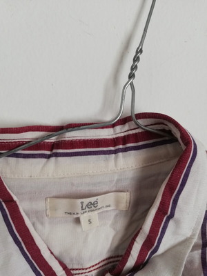 Lee striped cotton shirt small, like new, white and red