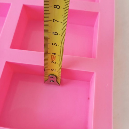 Silicone Mold 6-Compartment Rectangular Pink, like new
