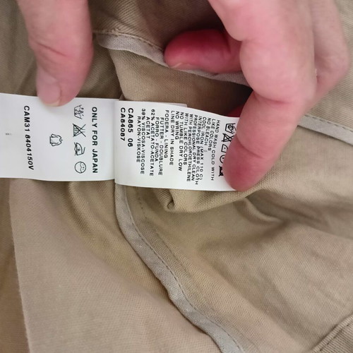 Women's jacket cotton beige like new, sizes small to large