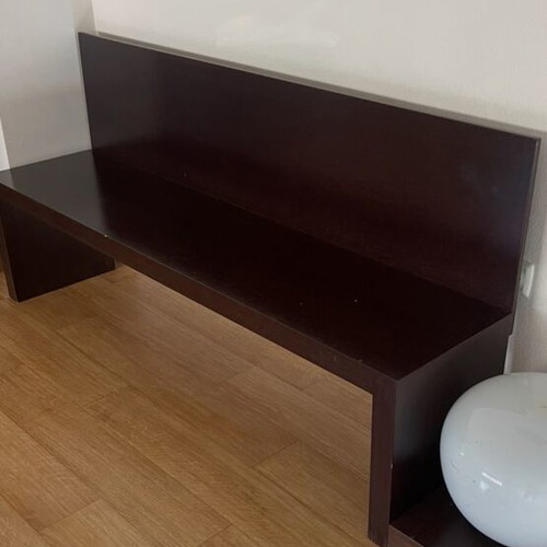 Wooden bench with floor lamp like new