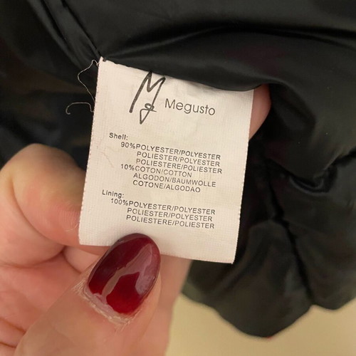 Women's jacket with fur like new, red, size M