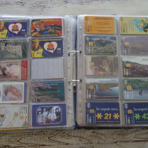 Collection of 185 used phone cards