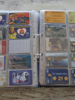Collection of 185 used phone cards