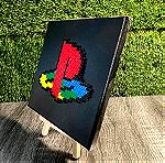  Playstation logo 3d Καμβάς με beads