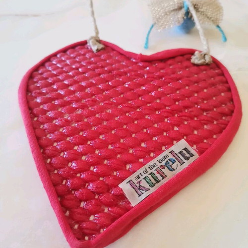Woven heart decoration KURELU like new, 26cm length