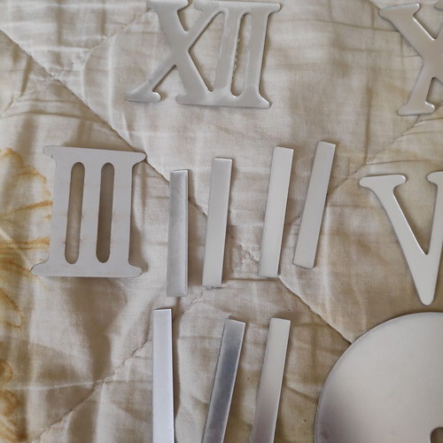 Modern DIY Wall Clock Silver Mirror Acrylic