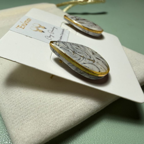 Enotion Handmade Jewelry Set New, White and Gold
