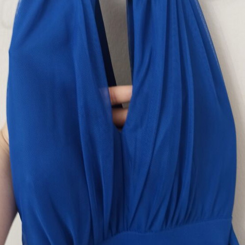 Maxi dress electric blue new, ideal for formal occasions