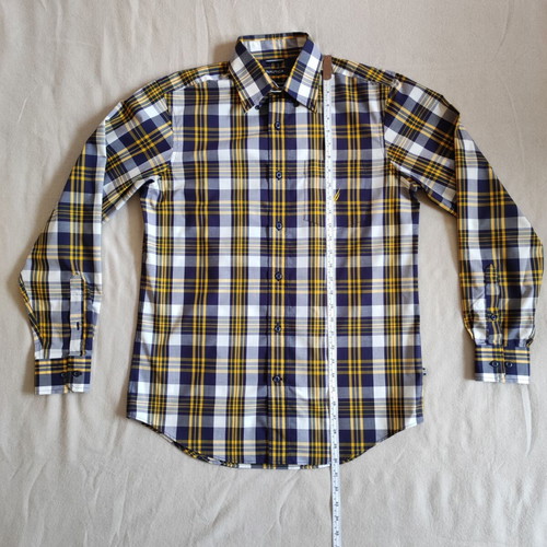 Nautica check shirt, size S fits M, blue and yellow
