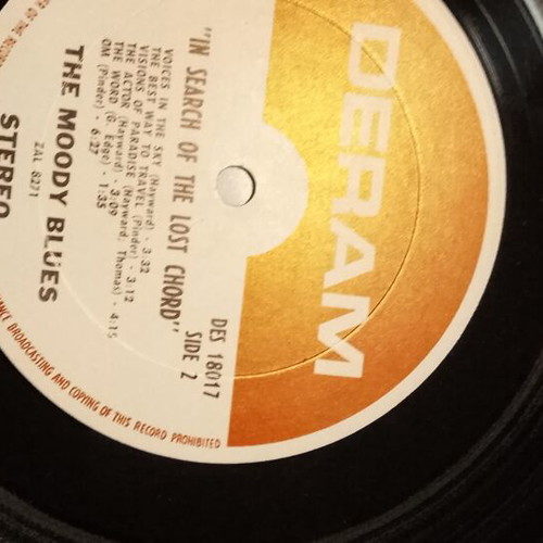 The Moody Blues In Search of the Lost Chord LP, psychedelic rock