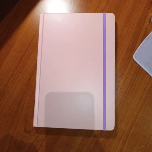 Pink agenda notebook new with elastic closure