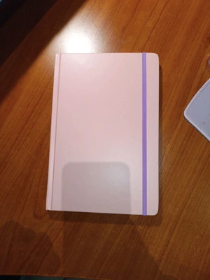 Pink agenda notebook new with elastic closure