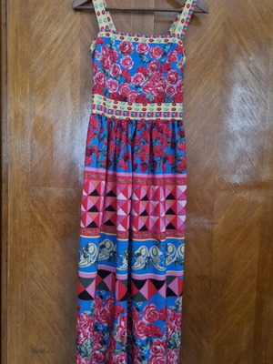 Φλοράλ Φόρεμα Like New, Πολύχρωμο, Μέγεθος XL, Τύπου Dolce Gabbana