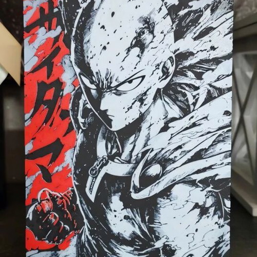 One Punch Man Saitama 3D Printed Anime Wall Art Panel new