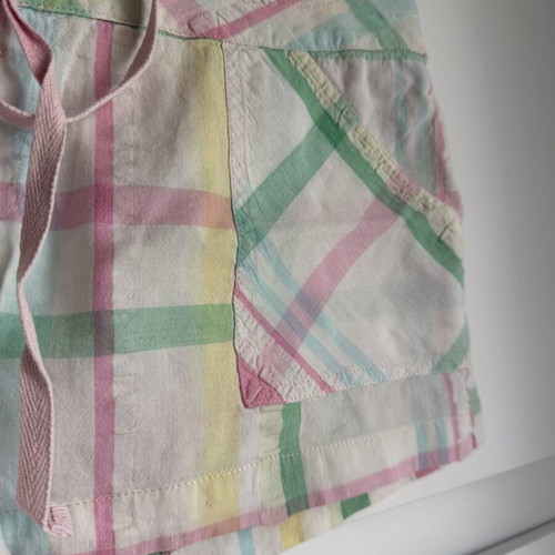 Vintage Y2K Plaid Summer Shorts used, size M, pastel checkered