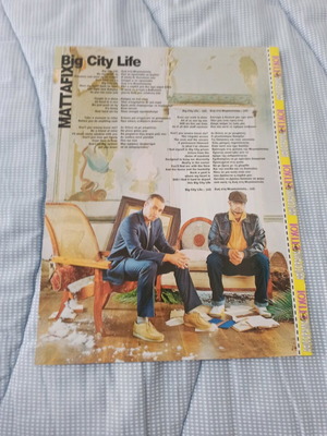 Poster insert with song lyrics