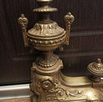 Brass fireplace front restored