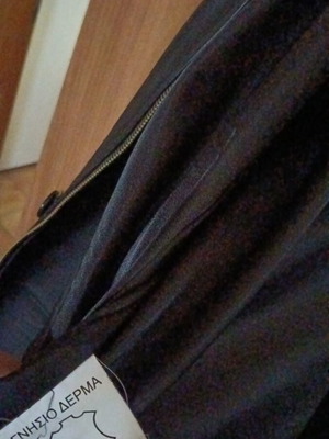 Leather jacket, black, size 5XL