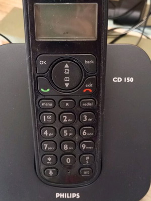 Philips wireless phone like new, black
