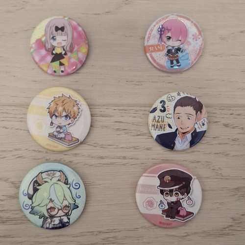 Anime Can Badges Καινούργια, πολύχρωμα, διάφοροι χαρακτήρες