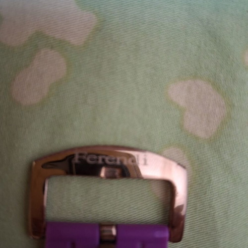 Ferendi women's watch with purple rubber strap