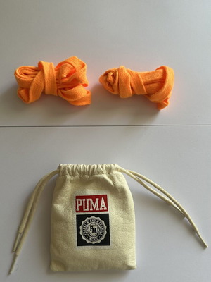 Puma x Franklin & Marshall shoelaces with pouch new, orange