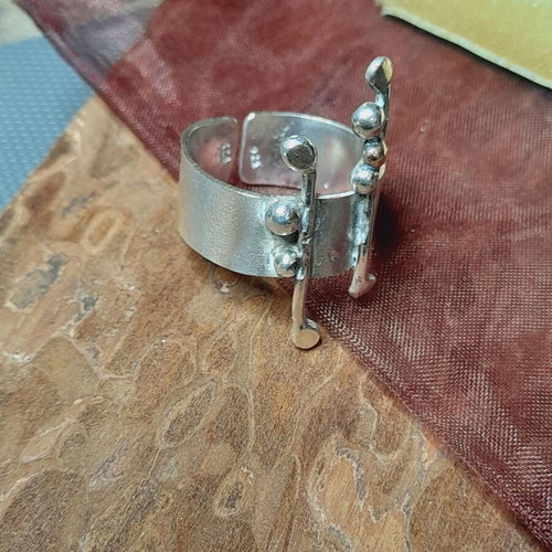 Handmade silver 925 ring with adjustable band new