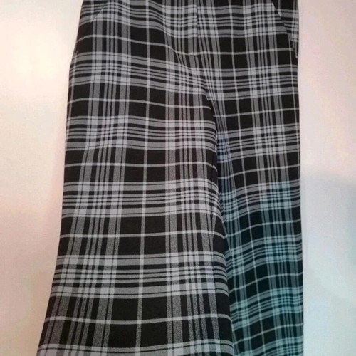 Vener plaid pants black and blue like new, size S