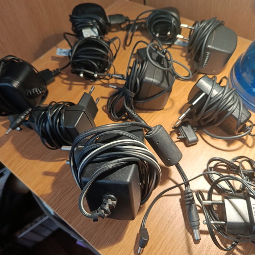 Set of 10 old mobile phone chargers like new with various connectors