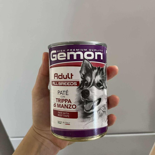 Gemon Dog Paté Adult Beef Tripe dog food pack of 12 new