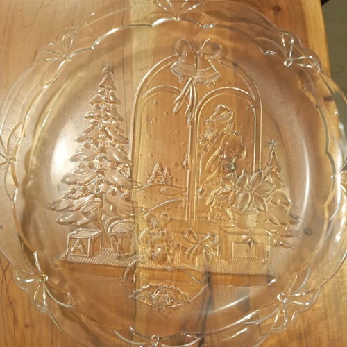 Soga Christmas platter unused with embossed designs