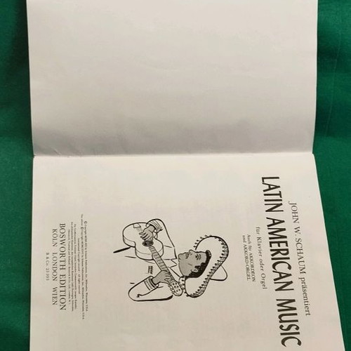 Latin American Music sheet music used for piano or organ
