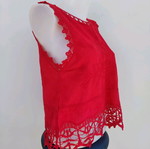 Blouse red one size like new, reversible