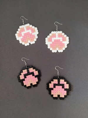 Handmade Pairs of Earrings ''Dog Paw Prints''