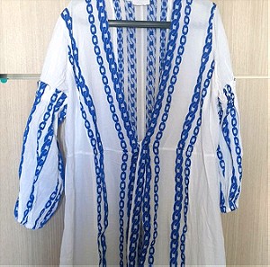 Lace cotton kimono dress Large
