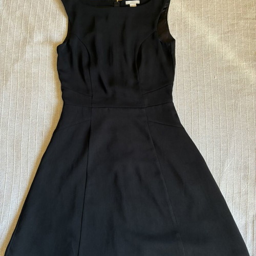 H&M Little Black Dress sleeveless fit and flare boat neck size S, like new