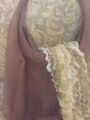 Nude Beige Shoulder Bag used with matching scarf