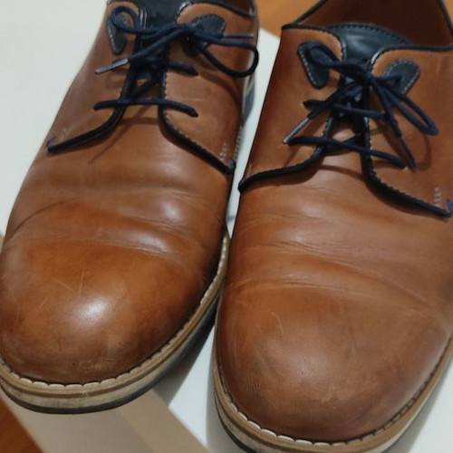 Commanchero leather shoes used, tan, size 44