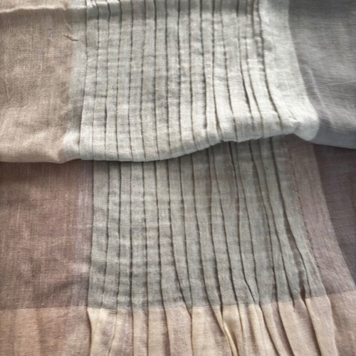 Tablecloth 1.85 m cotton and silk, sand colors
