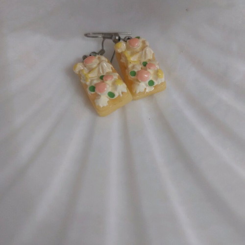Cupcake earrings handmade multicolored, new