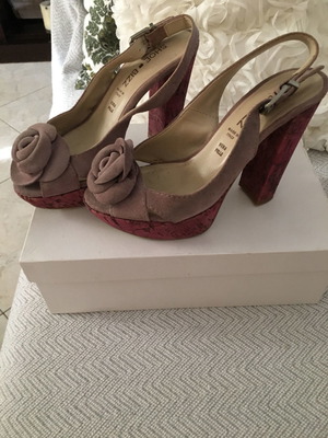 Πέδιλο Shoe Bizz μεταχειρισμένο, μέγεθος 36, μωβ με λουράκι