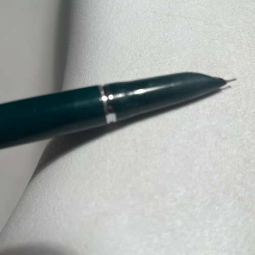 Parker 21 fountain pen used, cypress green, inox cap, silver arrow
