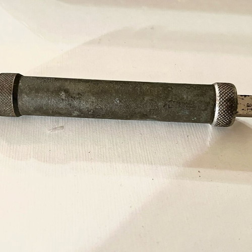 Antique tire pressure manometer used, 1920-30, in atmospheres (AT)