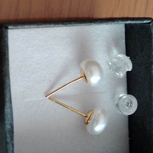 Silver Earrings S999 new with freshwater pearls