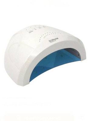 Nail dryer used with polymerization wheel, brush and 2 nail polishes